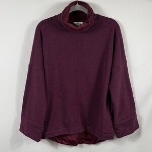 Athleta women’s‎ Cozy Karma Funnel Neck Sweatshop. Fleece lined. Oversized Small